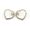 18K CC Diamond Heart Earrings