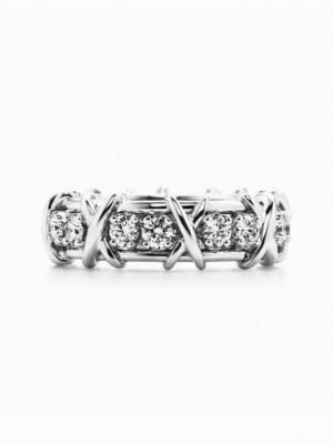 18K T Schlumberger Eighteen Stone Ring