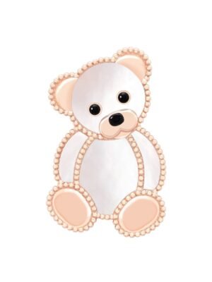 18K Lucky Animals Teddy Bear Clip Brooch