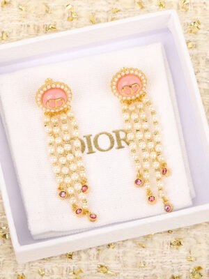 18K Petit CD Tassel Earrings