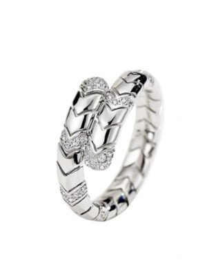 18K BV Serpenti Viper Pave Diamond Ring