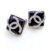 18K CC Square Earrings