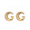 18K Double G GG Logo Earrings