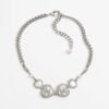 18K CC Heart Crystals Necklace