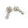 18K CC Crystal Flower Earrings