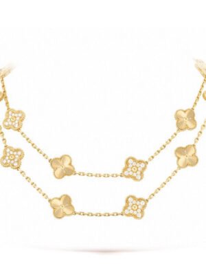 18K Vintage Alhambra 20 Motifs Long Necklace