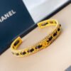 18K CC Black Strass Cuff Bracelet
