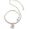 18K CC Pink Crystal Necklace
