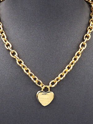 18K T Tag Chain Necklace