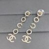 18K CC Pearl Pendant Earrings