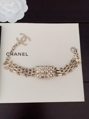 18K CC Gold Chain Bracelet