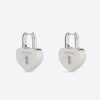 18K BB Hear Lock Earrings