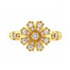 18K Double G Diamond Flower Ring
