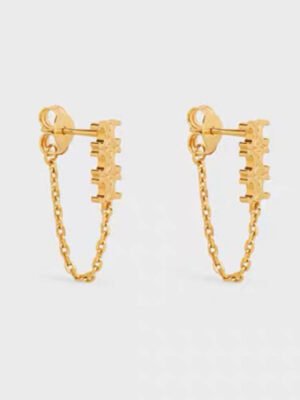 18K Triomphe Chain Earrings