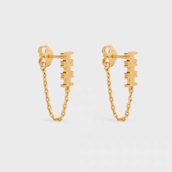 18K Triomphe Chain Earrings