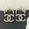 18K CC Diamond Earrings