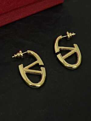 18K Vlogo Gold Earrings