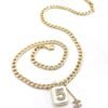 18K CC No.5 Perfume Pendant Chain Necklace