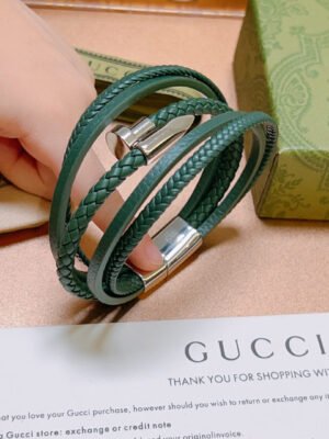 18K Double G Anger Forrest Green Bracelet