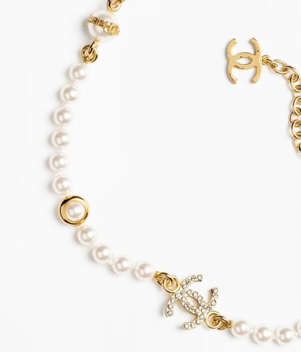 18K CC Pearl Chain Necklace
