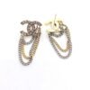 18K CC Chain Pendant Earrings