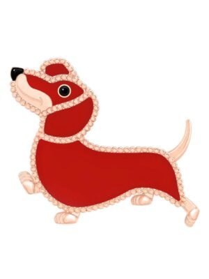 18K Lucky Animals Dachshund Clip Brooch