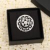 18K CC Black Diamonds Brooch