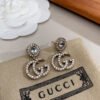 18K Double G Crystal Pendant Earrings