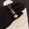 18K CC Pearls Flower Necklace