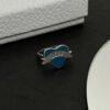 18K CD Blue Heart Ring
