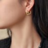 18K Vlogo Earrings