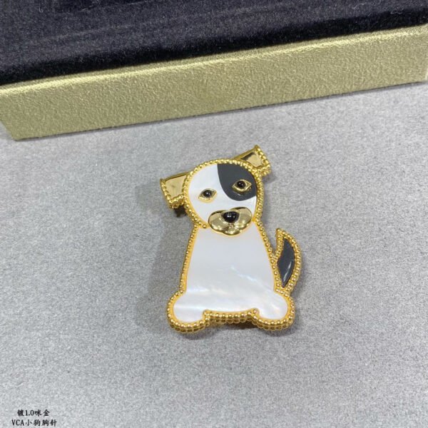 18K Lucky Animals Dog Clip Brooch