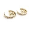 18K CC Circle Crystals Earrings