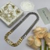 18K CD Icon Chain Blue White Resin Necklace