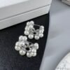 18K Triomphe Two-Rows Pearl Earrings