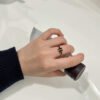 18K T Black Onyx Wire Ring