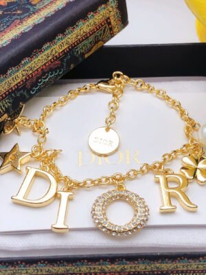 18K CD Script Diamond Bracelet
