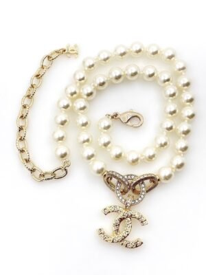 18K CC Pearls Choker Necklace