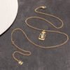 18K CC Perfume Bottle Necklace
