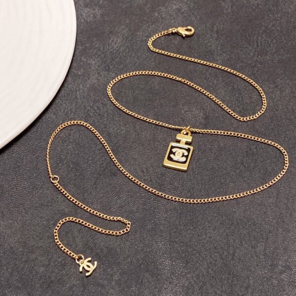 18K CC Perfume Bottle Necklace