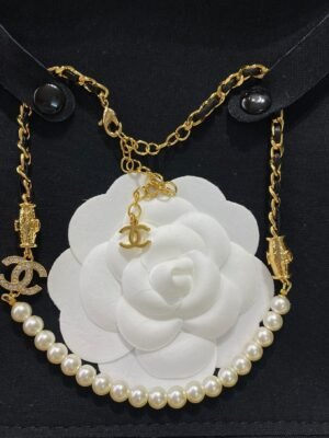 18K CC Pearl Chain Necklace