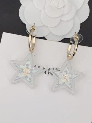 18K CC Star Earrings