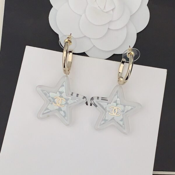 18K CC Star Earrings