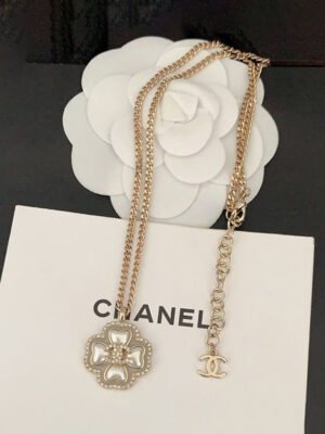 18K CC Camellia Pearl Necklace
