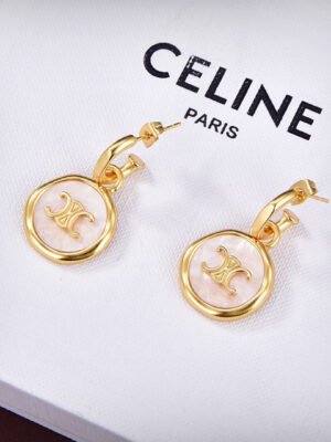 18K Triomphe Black/White Earrings