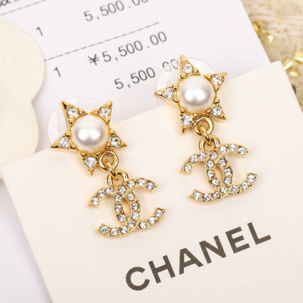 18K CC Star Crystals Earrings