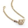 18K CC Square Pearl Chain Necklace