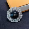18K Louis Black Ball Brooch