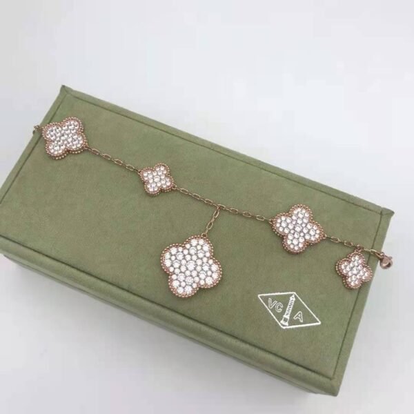 18K Magic Alhambra Five Motifs Diamonds Bracelet