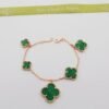 18K Magic Alhambra Five Malachite Motifs Clover Bracelet